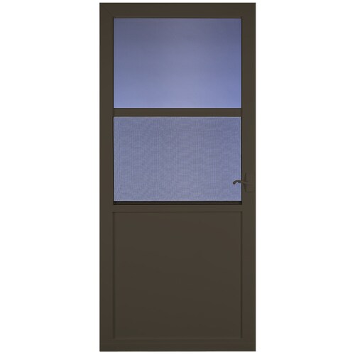 LARSON Northport Brown Highview Aluminum Storm Door 36in x
