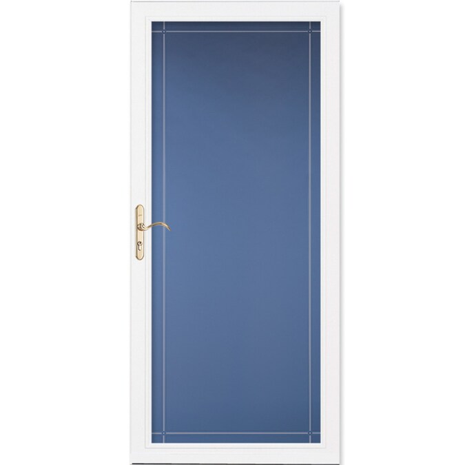 Pella Select 36 In X 81 In White Full View Aluminum Storm Door In The Storm Doors Department At Lowes Com