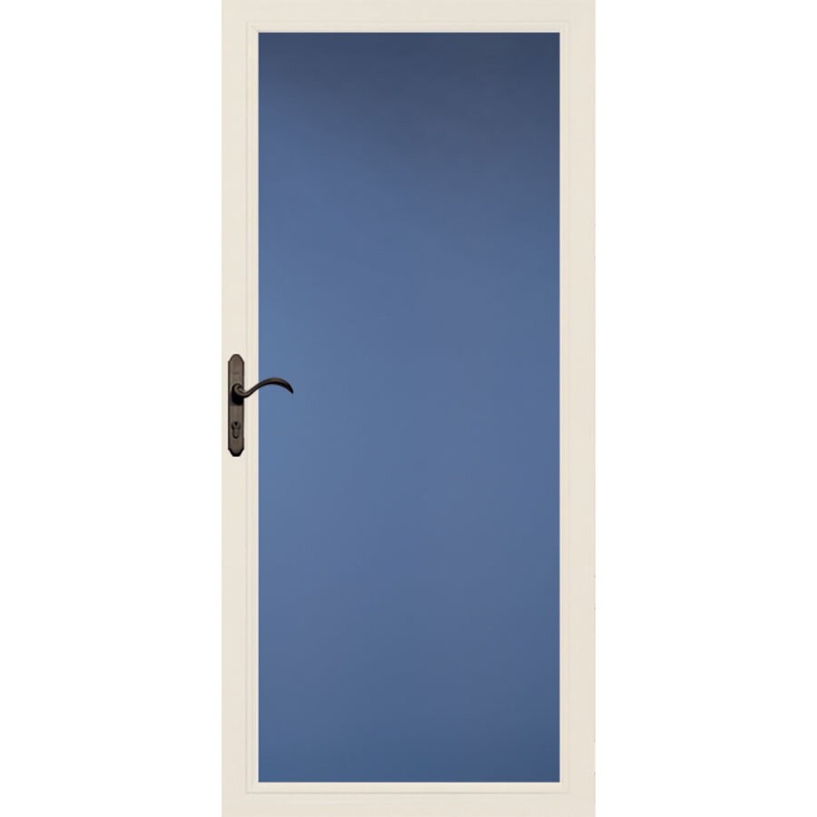 Pella Select Low E Poplar White Full View Aluminum Storm Door