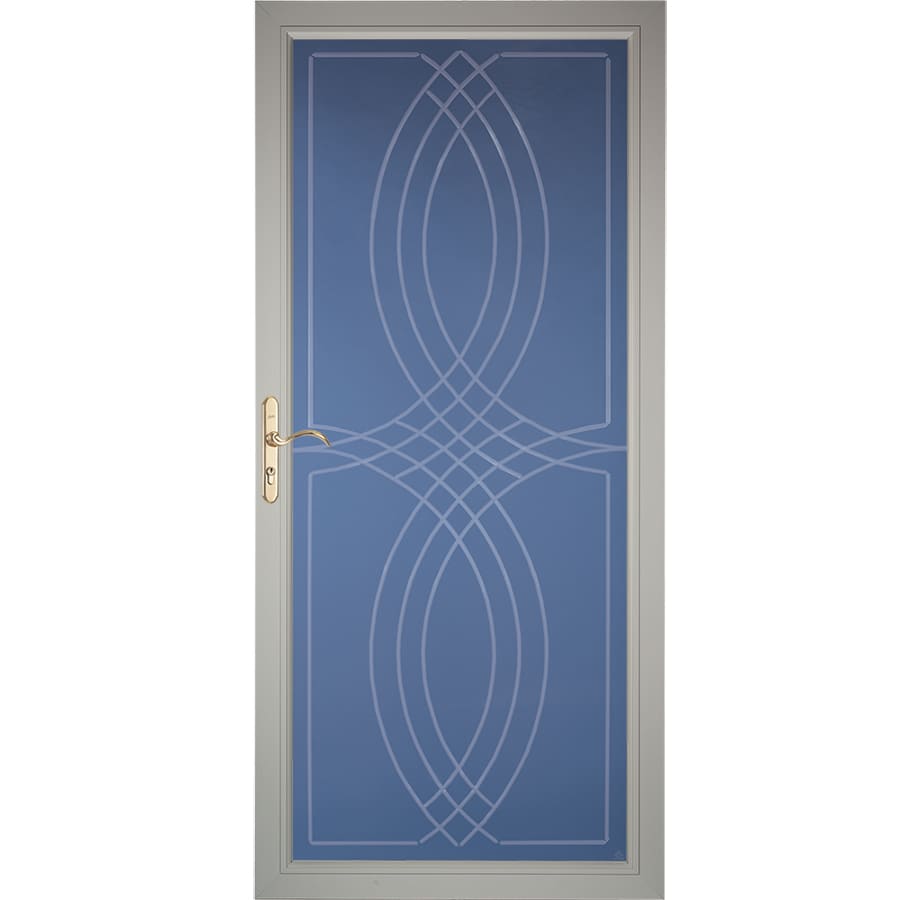 Pella Select Morning Sky Gray Full View Aluminum Storm Door