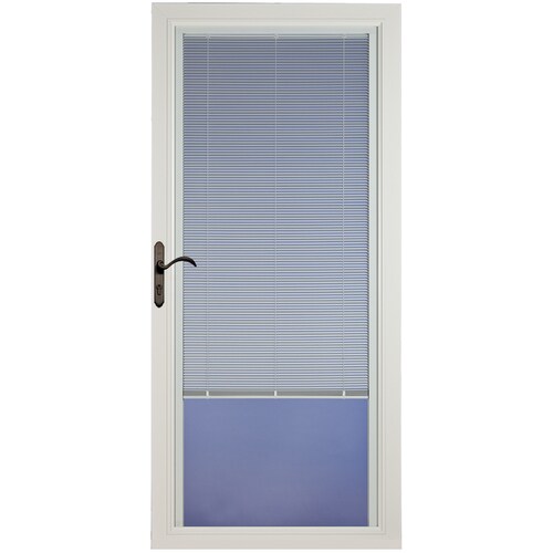 Pella Venetian White Full View Aluminum Storm Door Common 32 In
