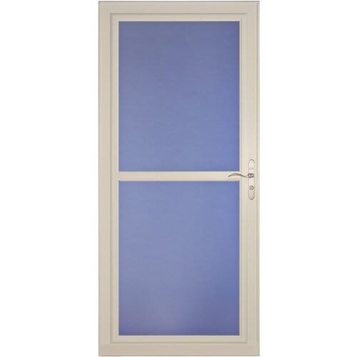 LARSON Tradewinds 32in x 81in Almond FullView Aluminum Storm Door in