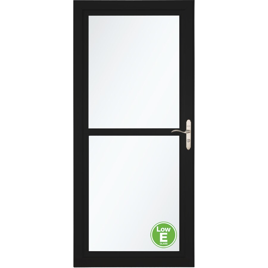 Larson Tradewinds Low E Black Full View Aluminum Storm Door
