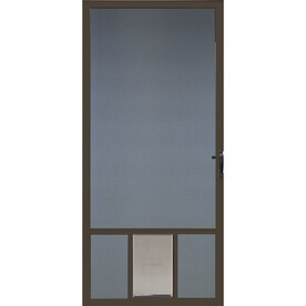 Comfort Bilt Pet Breeze Brown Aluminum Hinged Pet Door Screen Door