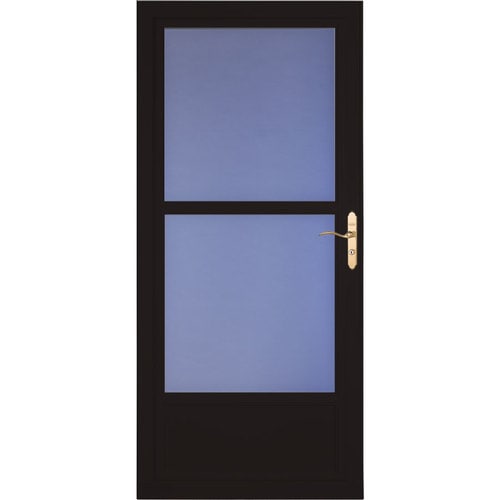 LARSON Tradewinds Midview Black Mid-View Aluminum Storm Door (Common ...