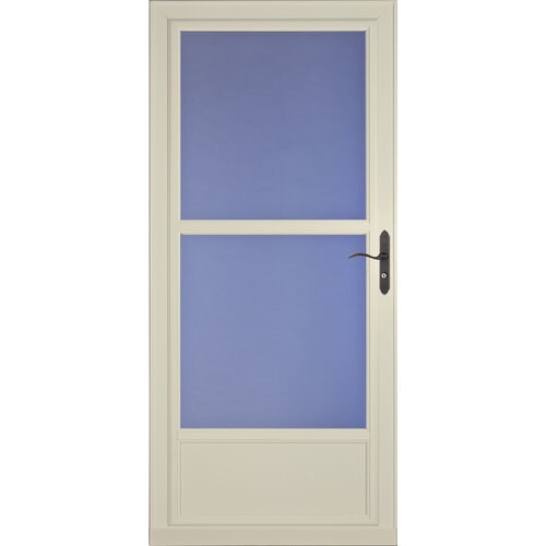 LARSON Tradewinds 36in x 81in Almond MidView Aluminum Storm Door in