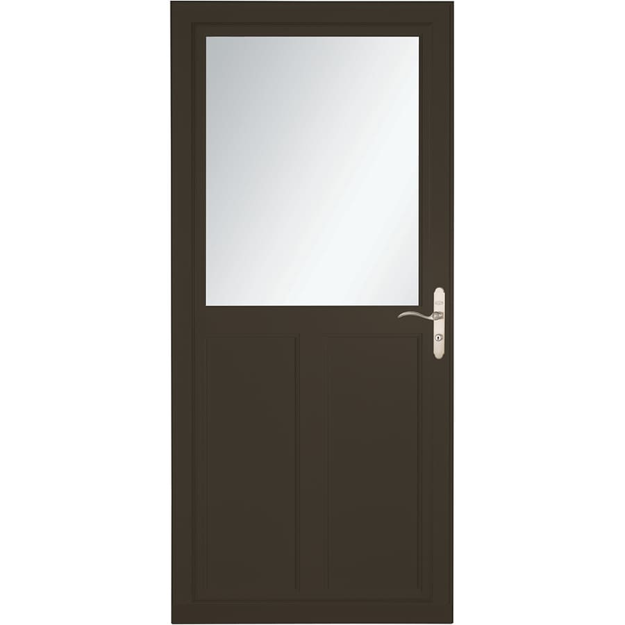 LARSON Tradewinds Highview Brown HighView Aluminum Storm Door