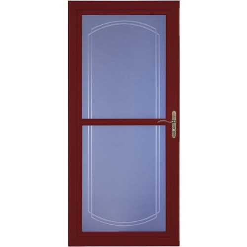 LARSON Tradewinds Bevel Cranberry Fullview Aluminum Storm Door 36in x 81in; Actual