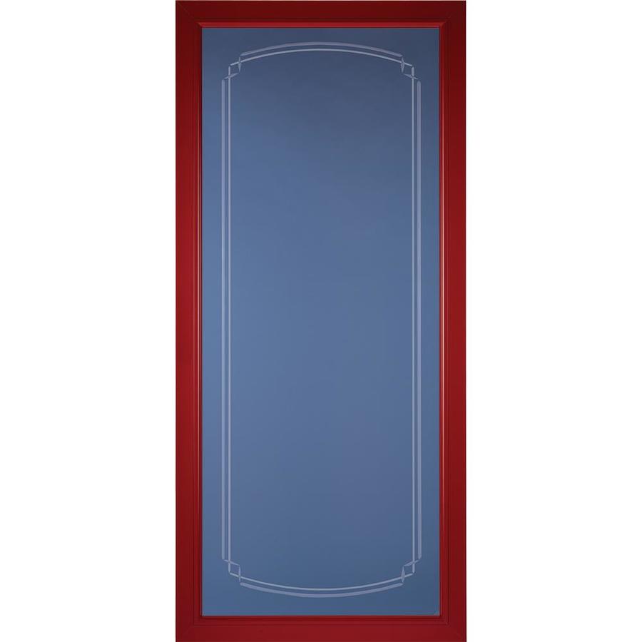 Pella Select Real Red Full View Aluminum Standard Storm Door