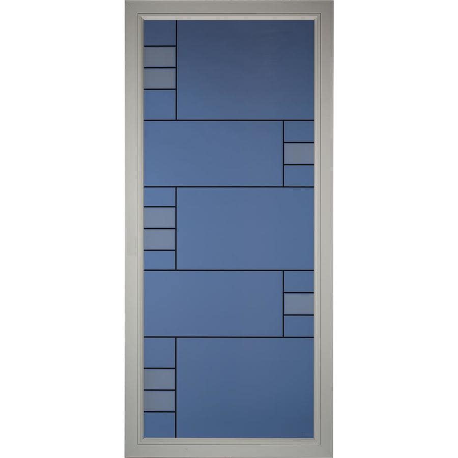 Pella Select Morning Sky Gray FullView Aluminum Standard Storm Door