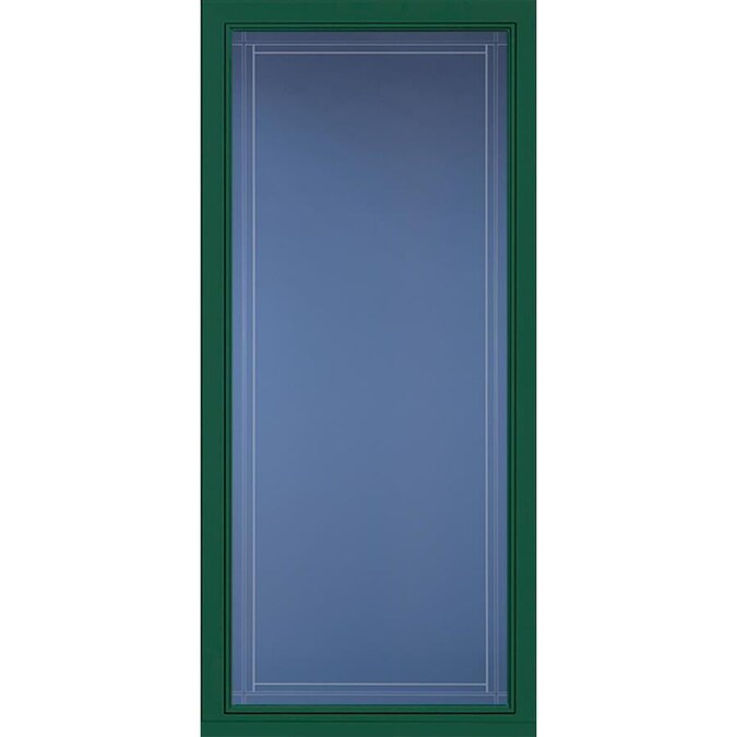 Pella Select Hunter Green FullView Aluminum Storm Door with Selfstoring 36in x 81in