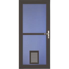Pella White Mid View Aluminum Storm Door With Retractable Screen