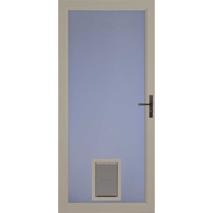 storm door with pet door