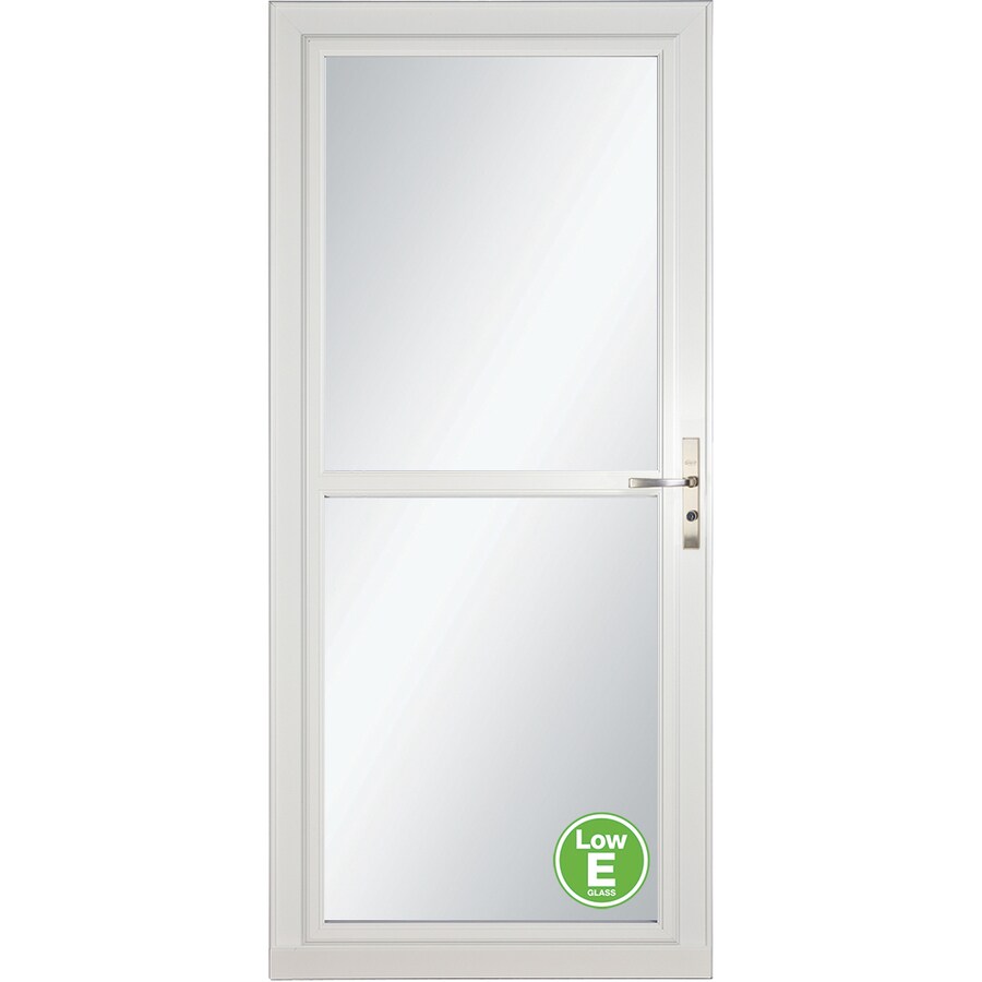 LARSON Tradewinds LowE White FullView Aluminum Storm Door 34