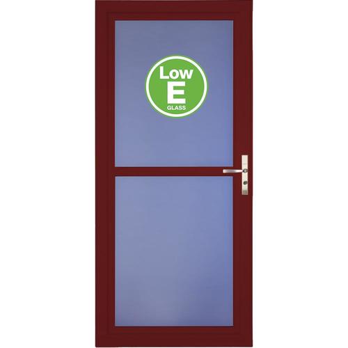LARSON Tradewinds LowE 32in x 81in Cranberry FullView Aluminum Storm Door in the Storm Doors