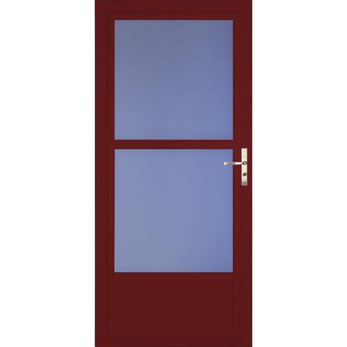 LARSON Tradewinds 36in x 81in Cranberry MidView Aluminum Storm Door