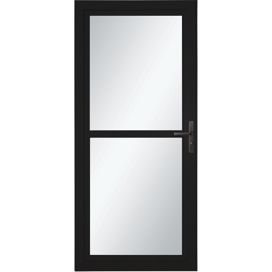 Larson Tradewinds Selection Black Full View Aluminum Storm Door
