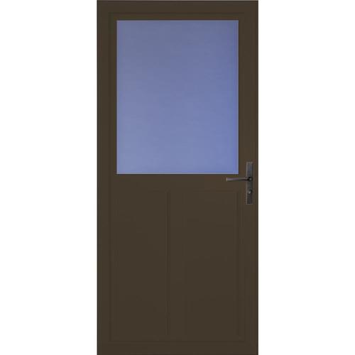 LARSON Tradewinds 36in x 81in Brown HighView Aluminum Storm Door in