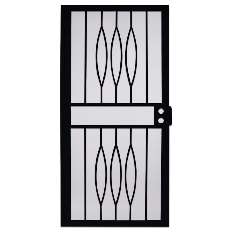 LARSON Mesa 36in x 81in Black Steel Recessed Mount Security Door in