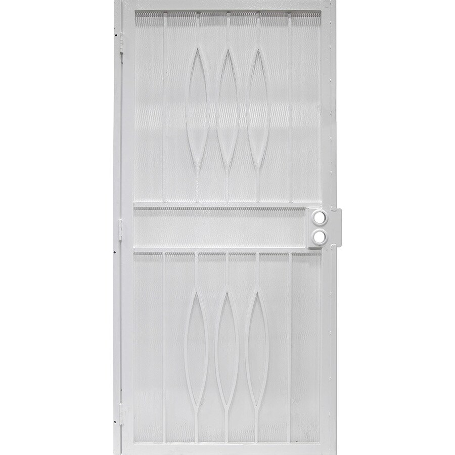 LARSON Mesa 32in x 81in White Steel Recessed Mount Security Door in
