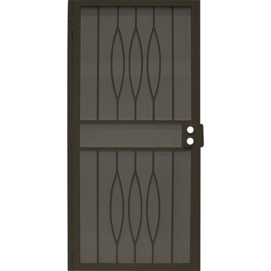 LARSON Mesa 36in x 81in Brown Steel Recessed Mount Security Door in