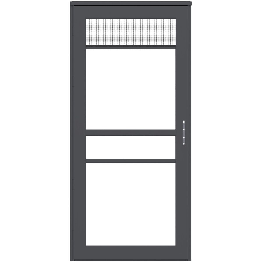 LARSON Platinum RS 36in x 81in Graphite FullView Aluminum Storm Door