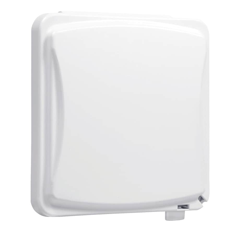 Hubbell Taymac 2 Gang Square White Plastic Weatherproof Electrical Box