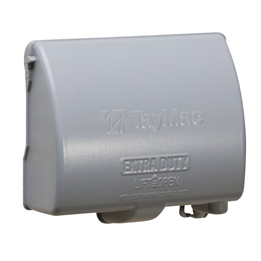 TayMac 1Gang Rectangle Metal Weatherproof Electrical Box Cover in the