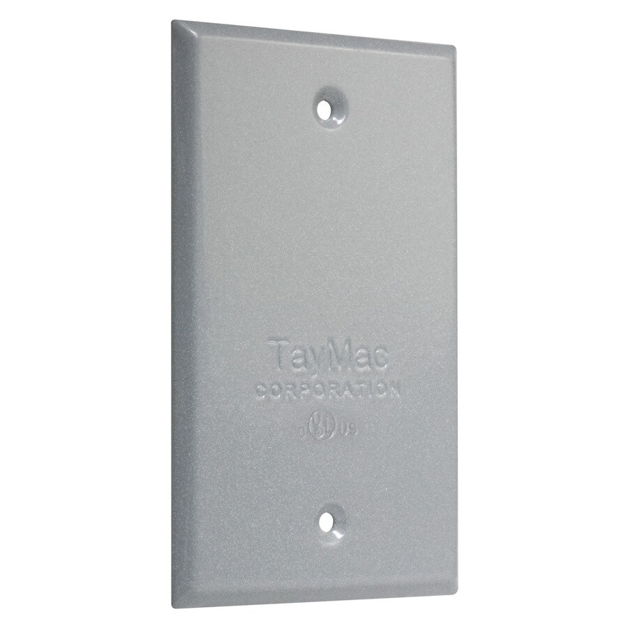 TayMac 1Gang Rectangle Metal Weatherproof Electrical Box Cover in the