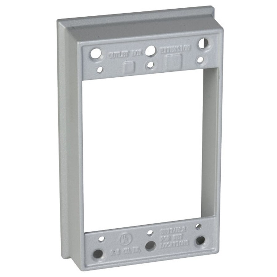 TayMac Duplex Covers 1Gang Gray Metal Exterior New Work Standard