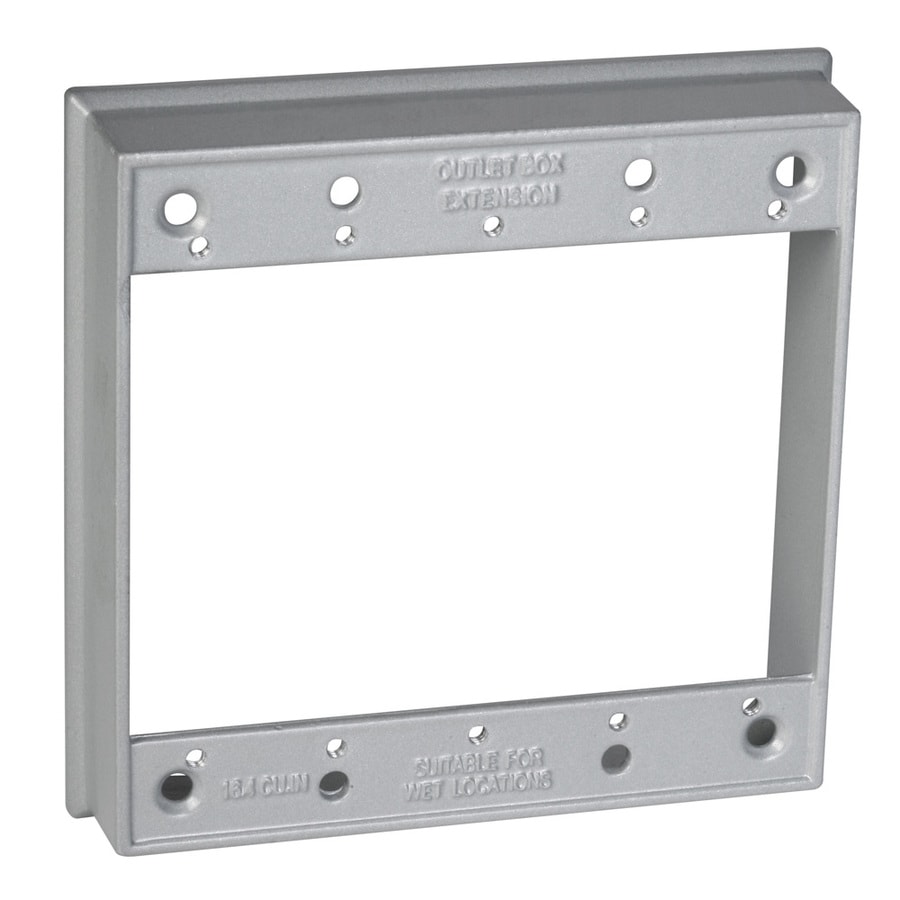 TayMac Duplex Covers 2Gang Gray Metal Exterior New Work Standard