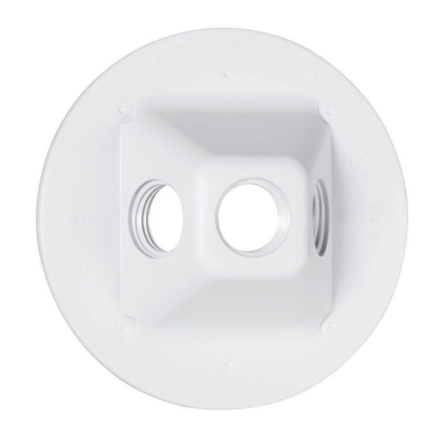 TayMac Round Plastic Weatherproof Electrical Box Cover at Lowes.com