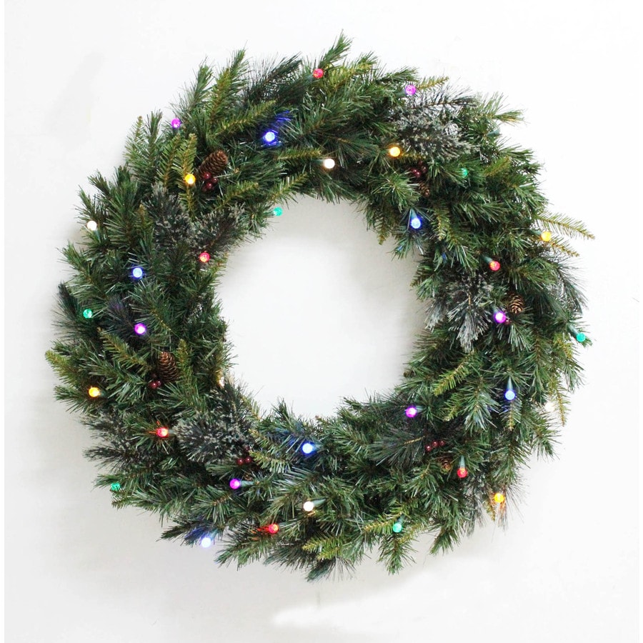 Holiday Living 30in Indoor/Outdoor Green Artificial Christmas Wreath