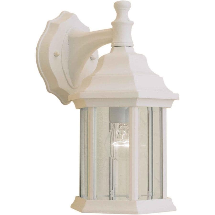 Shop 12in H Matte White Outdoor Wall Light at