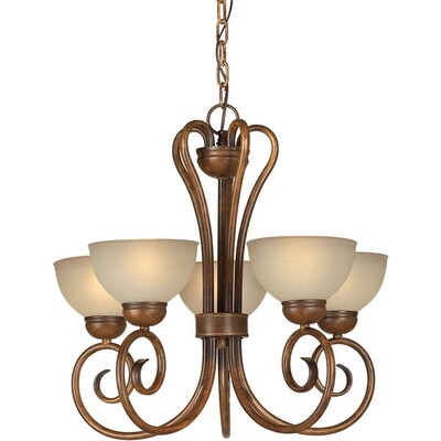 Shandy 20-in 5-Light Rustic Sienna Tinted Glass Candle Chandelier Shandy 20-in 5-Light Rustic Sienna Tinted Glass Candle Chandelier