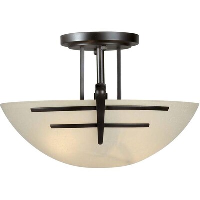 8-in Antique Bronze Transitional Semi-flush Mount Light 8-in Antique Bronze Transitional Semi-flush Mount Light