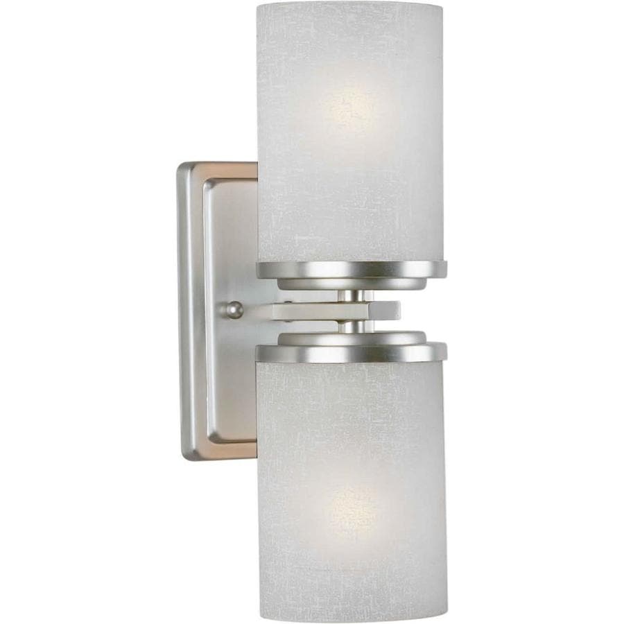 Massto 4.5-in W 2-Light Brushed Nickel Wall Sconce at Lowes.com