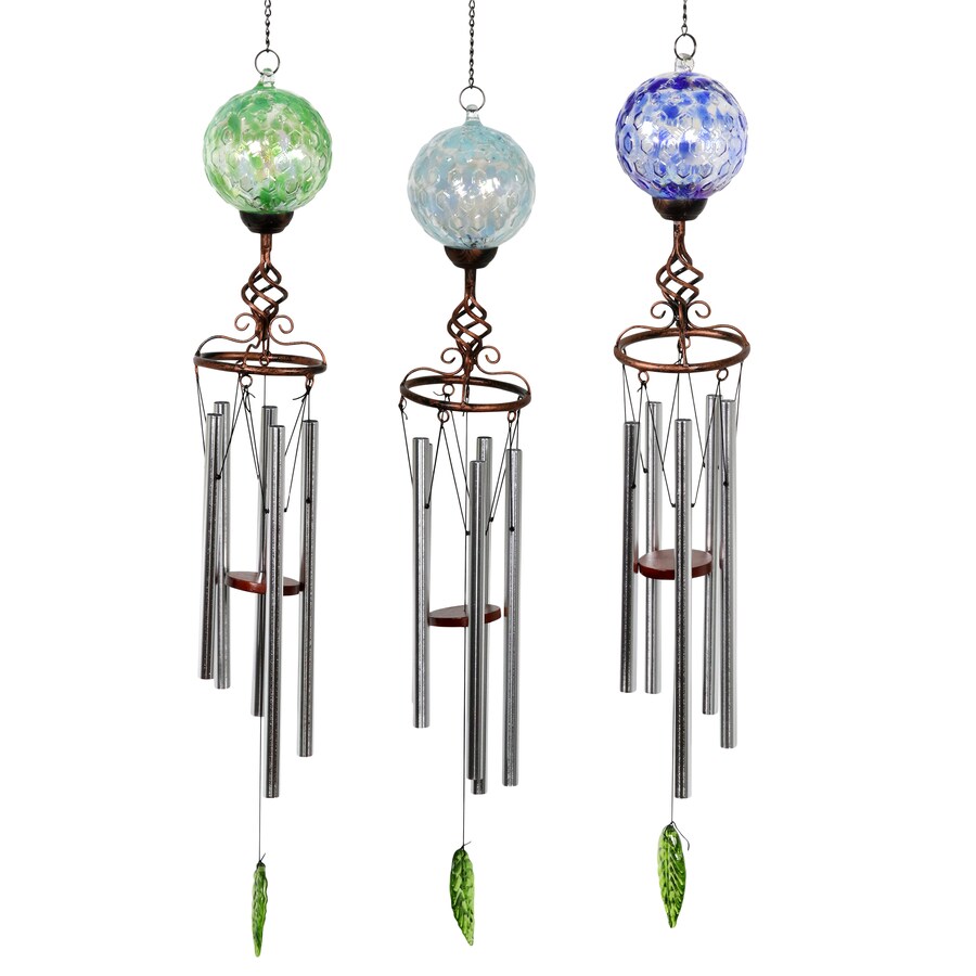 Exhart 46.25-in Multi Color Metal Chime Wind Chime