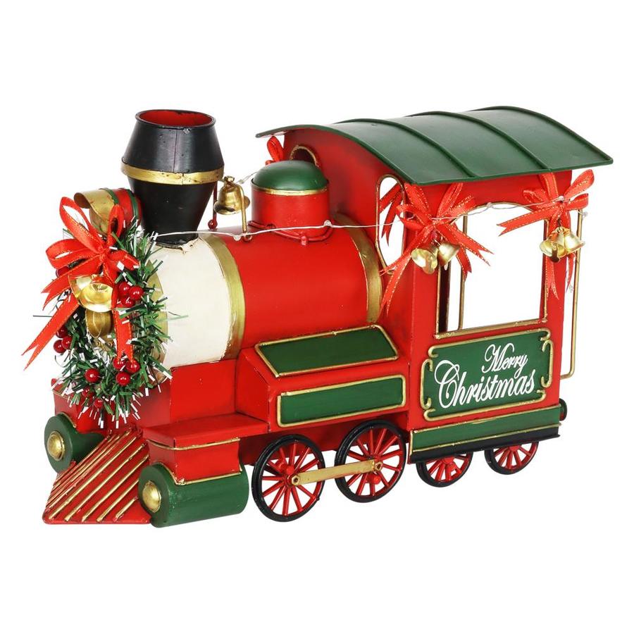 Exhart Holiday LED Locomotive with Battery Powered Timer Metal ...