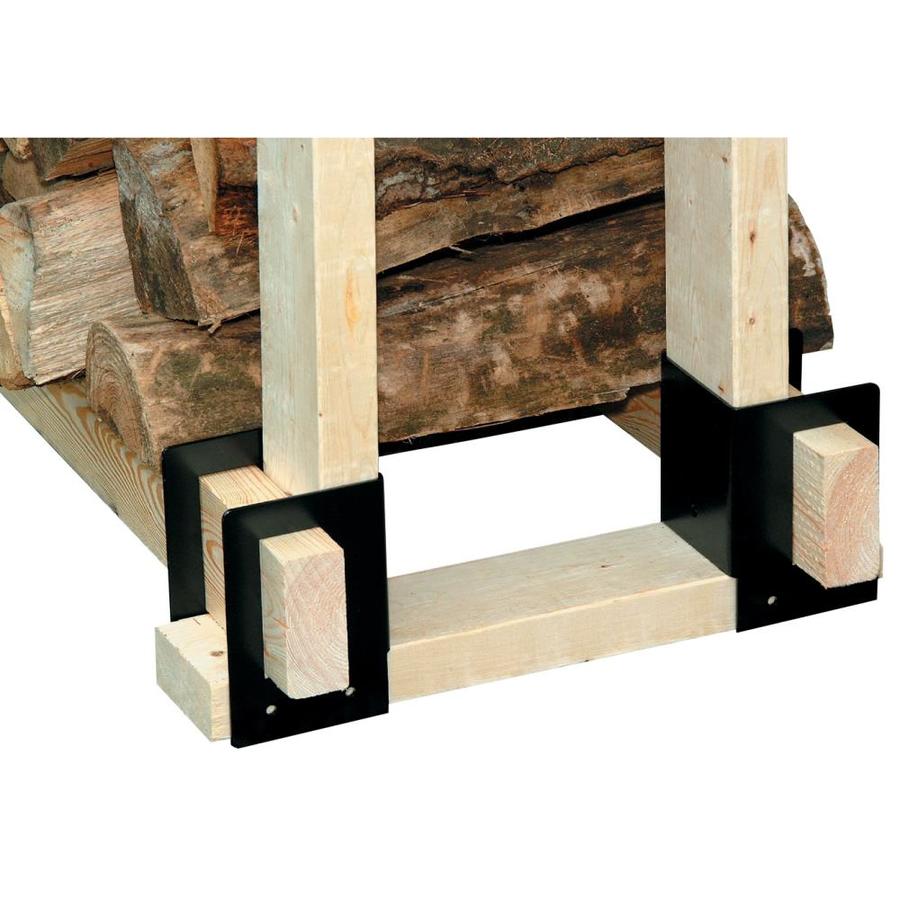 Log Rack Brackets 4 Pc Black At Lowes Com