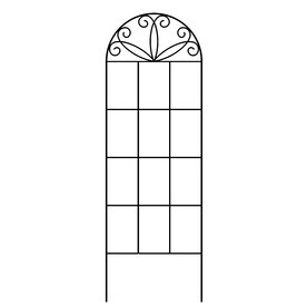 Garden Accents 12-in W x 36-in H Black Scroll Garden Trellis