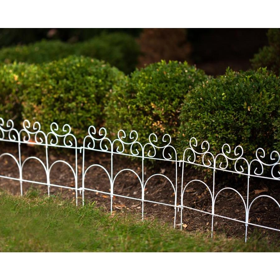 Garden Accents 14-in H x 8-t L White Scroll Folding Fence in the Garden ...