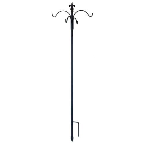 84-in Black Metal Traditional Shepherds Hook in the Garden Stakes ...