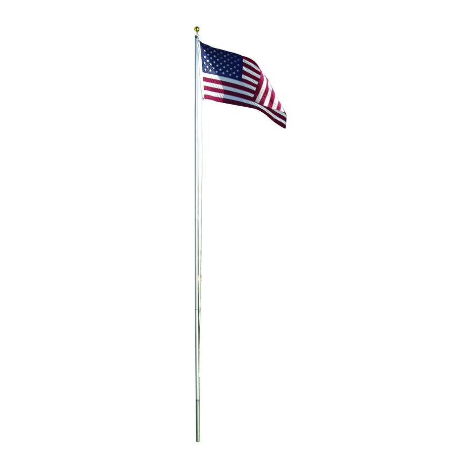 Valley Forge Flag 20-FT Aluminum Pole and Flag Set in the Decorative ...