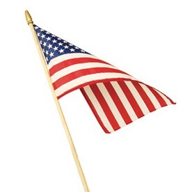 8&#34;x12&#34; Flag and Display: Betsy Flags Sentinel&#174; Poly-Cotton, Fade Resistant, No Assembly Required, FMAA Certified