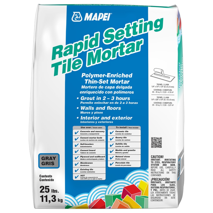 Mapei Rapid Setting 25 Lb Gray Powder Thinset Mortar At Com