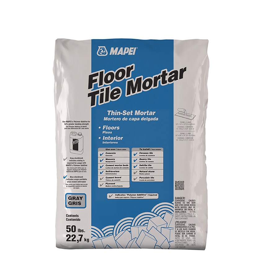 Mapei Floor Tile 50 Lb Gray Powder Thinset Mortar At Lowes Com