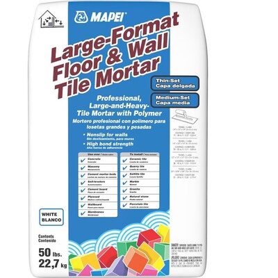 Mapei Large Format Floor And Wall 50 Lb White Powder Thinset