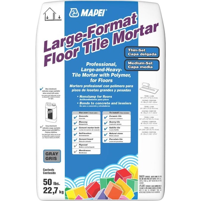 MAPEI Large-Format Floor Tile 50-lb Gray Powder Thinset/Medium Bed