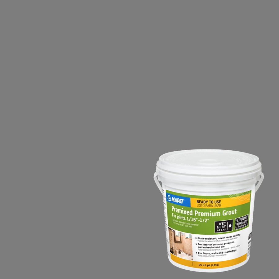 shop mapei 0 5 gallon pearl gray sanded premixed grout at shop mapei 0 5 gallon pearl gray sanded premixed grout at